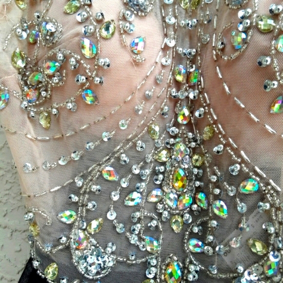 jeweled ruffle mini dress - Picture 12 of 16